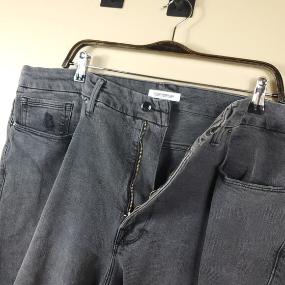 Good American High-rise Classic Jeans Washed Black Size 20 - Picture 8 of 11